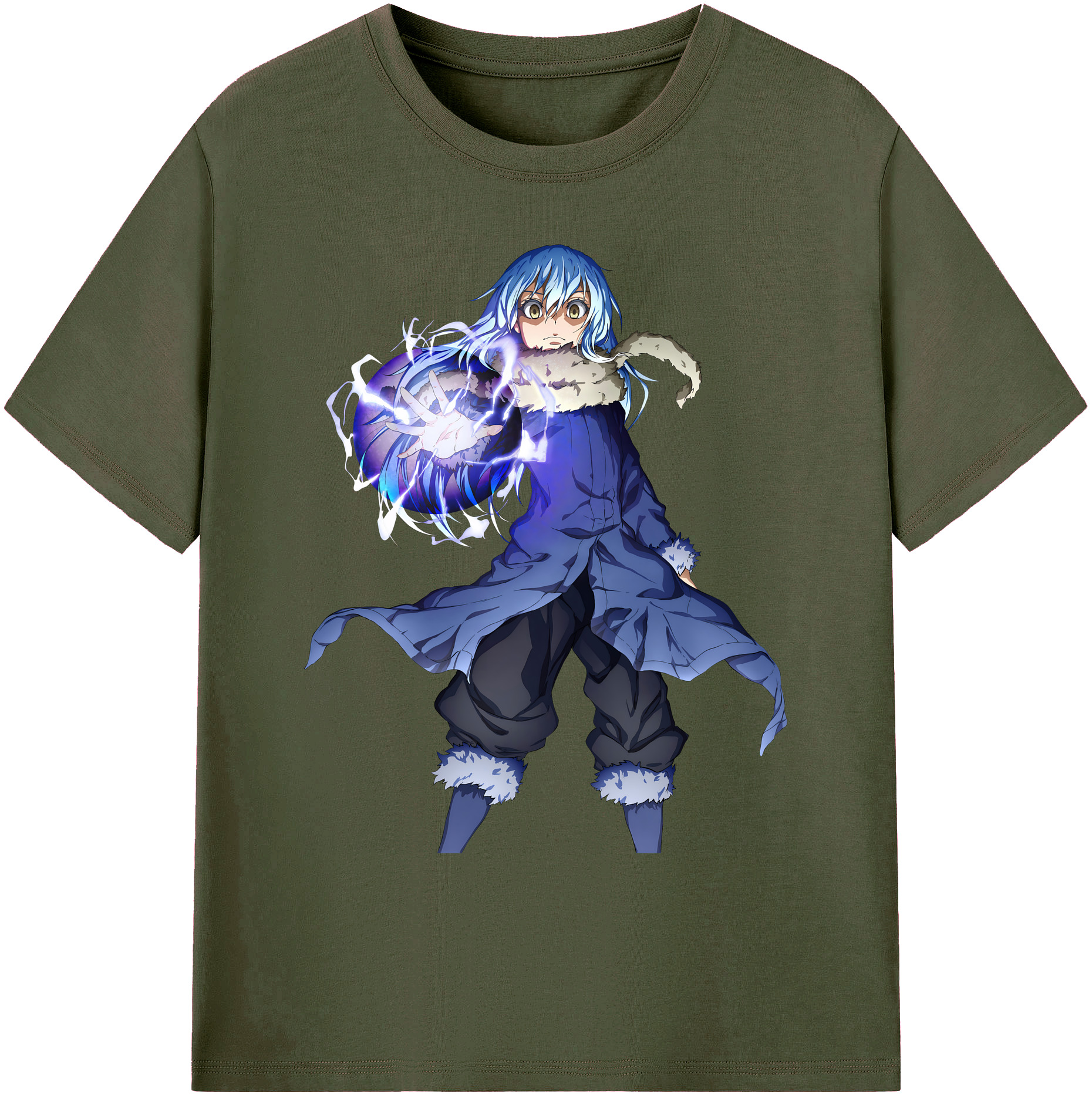 （画像用） 転スラ Regarding Reincarnated to Slime 綿100％ メンズ半袖Tシャツ｜肌触りやわらか＆通気性